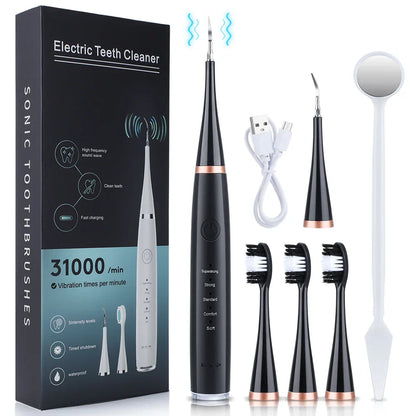 Escova de Dentes Elétrica Ultrassônica 6 em 1- Dental Scaler