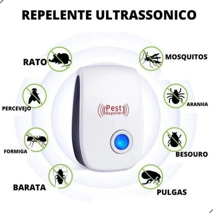 Kit 03 Unidades- Repelente Ultrassônico Contra Dengue e Insetos